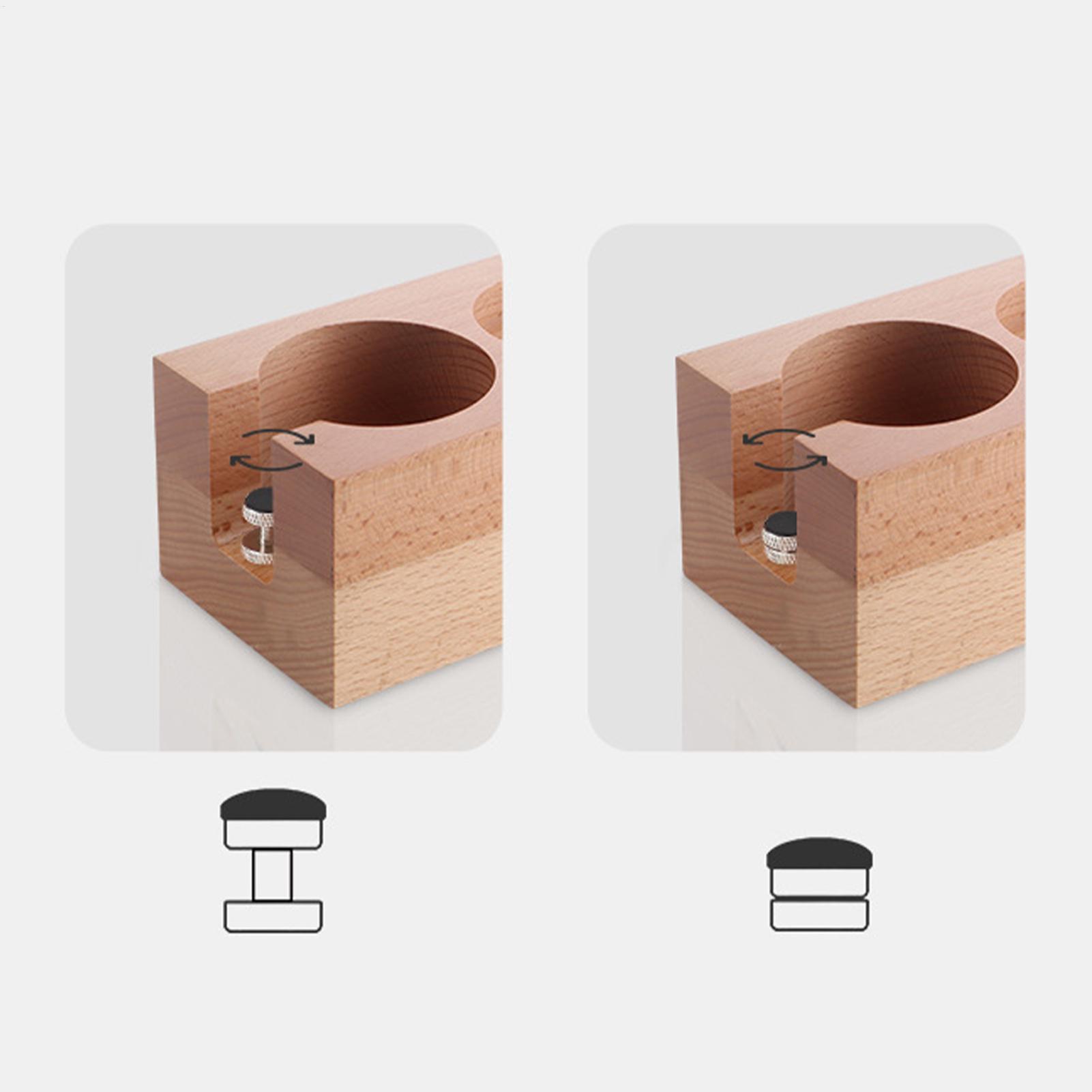 Home Bar And Counter - แท่นวางอุปกรณ์ชงกาแฟเอสเพรสโซ 58 มม. ทำจากไม้ธรรมชาติอเนกประสงค์ สำหรับร้านกาแฟ บ้าน