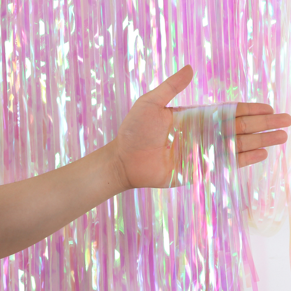 Home Bargains - 2M 3M Party ฉากหลังผ้าม่านฝนเลื่อม Tinsel ฟอยล์ม่าน