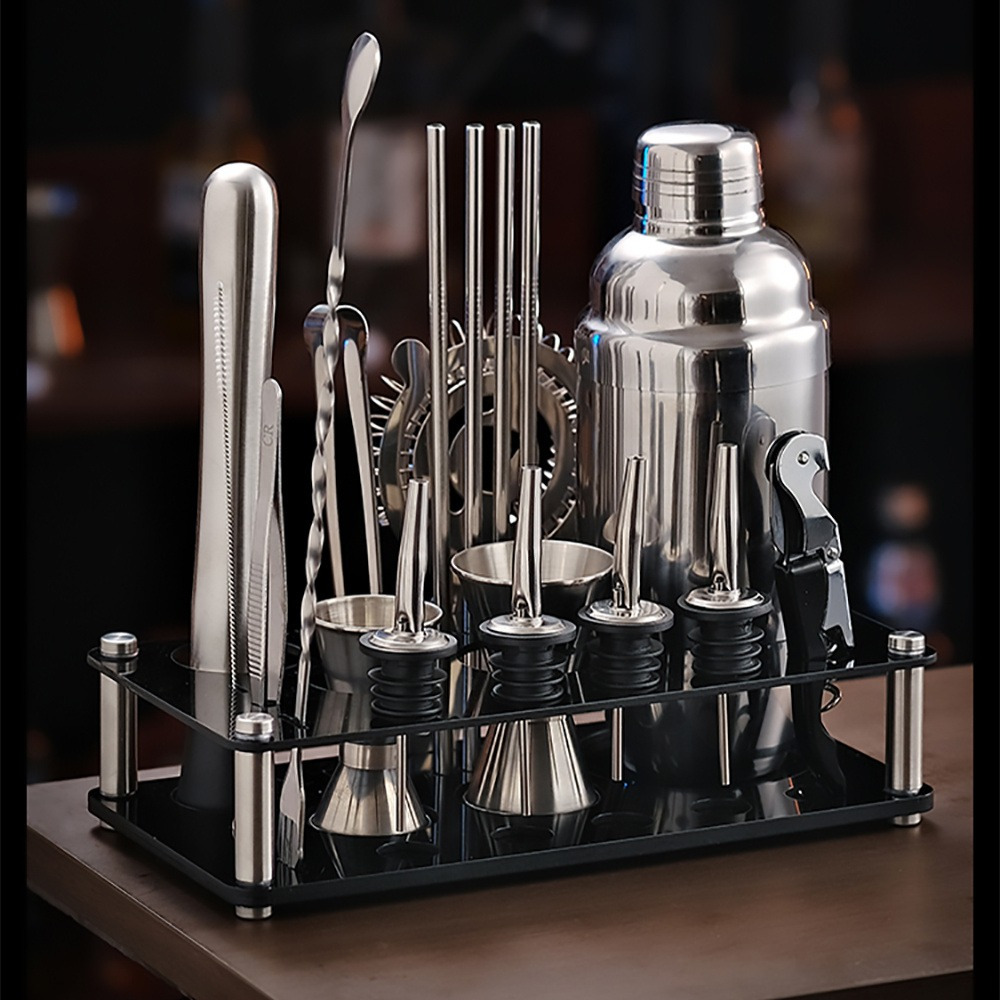 ชุดอุปกรณ์บาร์สแตนเลสสตีล สำหร - Home Bar Setup Kit บทวิจารณ์และราคา