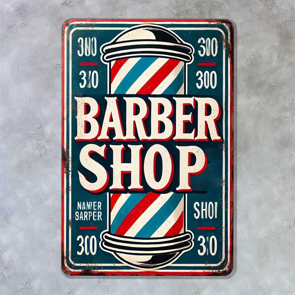 ป้ายร้านตัดผม ศิลปะติดผนังโลหะ - Home Barbershop บทวิจารณ์และราคา