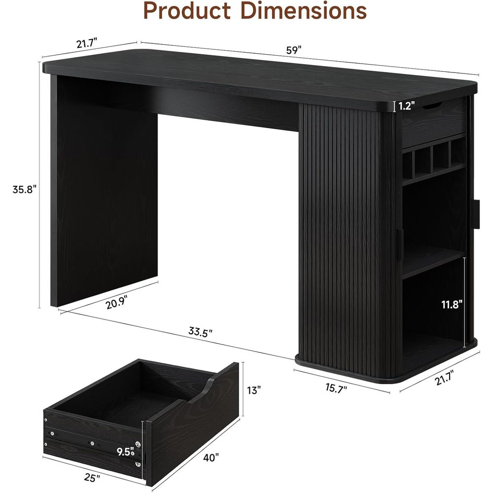 โต๊ะครัวแบบเกาะกลางขนาด 59 นิ้ - Home Bar And Counter บทวิจารณ์และราคา